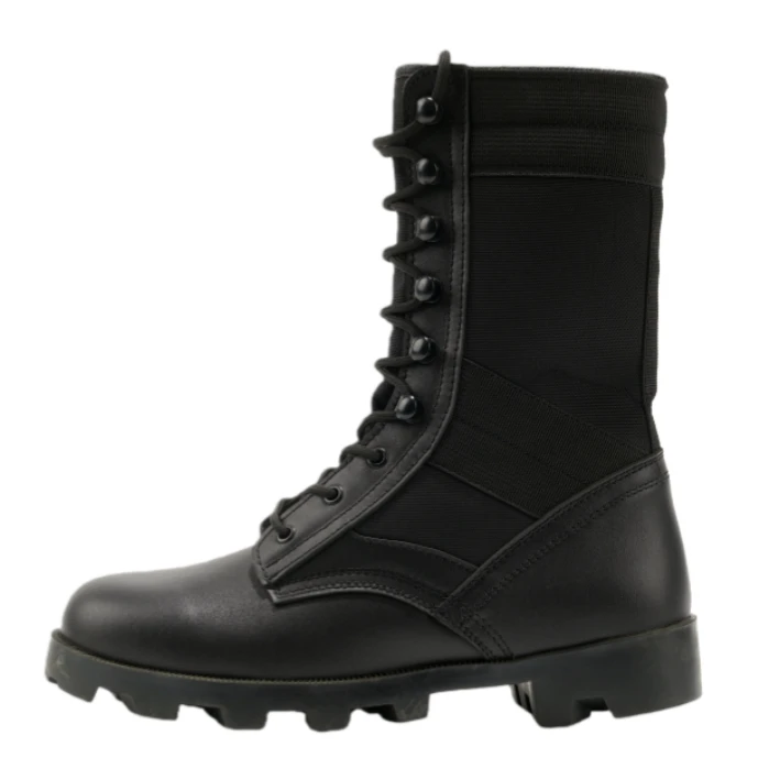 Botas de segurança de couro de grão corrigido